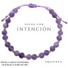 Pulsera con Piedra Amatista e hilo morado