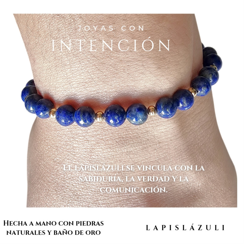 Pulsera con Piedra Lapislázuli