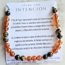 Pulsera con ojo de tigre y...