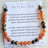 Pulsera con ojo de tigre y cornalina naranja
