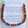 Pulsera con Cornalina Roja y ojo de tigre