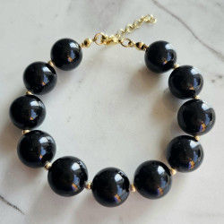 Maxi pulsera ónix negra
