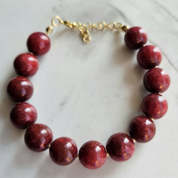 Maxi pulsera ónix burdeo