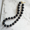 Maxi collar con piedra ónix NEGRO