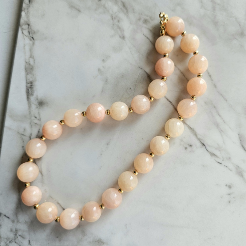 Maxi collar con piedra ónix SALMÓN