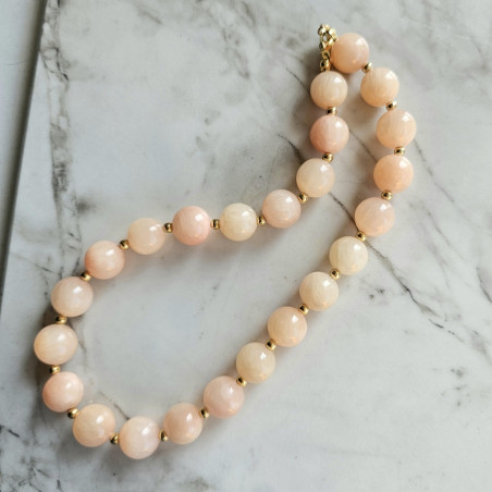 Maxi collar con piedra ónix SALMÓN