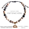 Pulsera Flor de loto con Jaspe Cebra Rosa