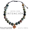 Pulsera Trebol con Piedra Ágata India