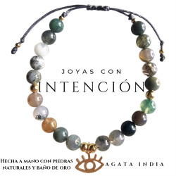 Pulsera Ojo Turco con Piedra Ágata India