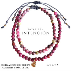 Pack de 2 Pulseras con piedra ágata