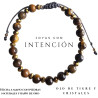 Pulsera con ojo de tigre y cristal