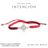 Pulsera nudo de bruja hilo rojo tejido plata 925