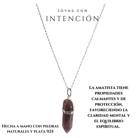 Collar amatista plata 925