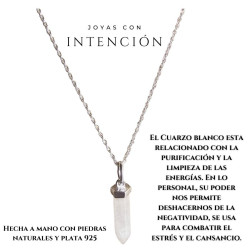 Collar Cuarzo Blanco Plata 925