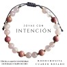 Pulsera con Cuarzo Rosado y Rodocrosita
