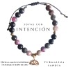 Pulsera Flor de Loto con Turmalina Sandía