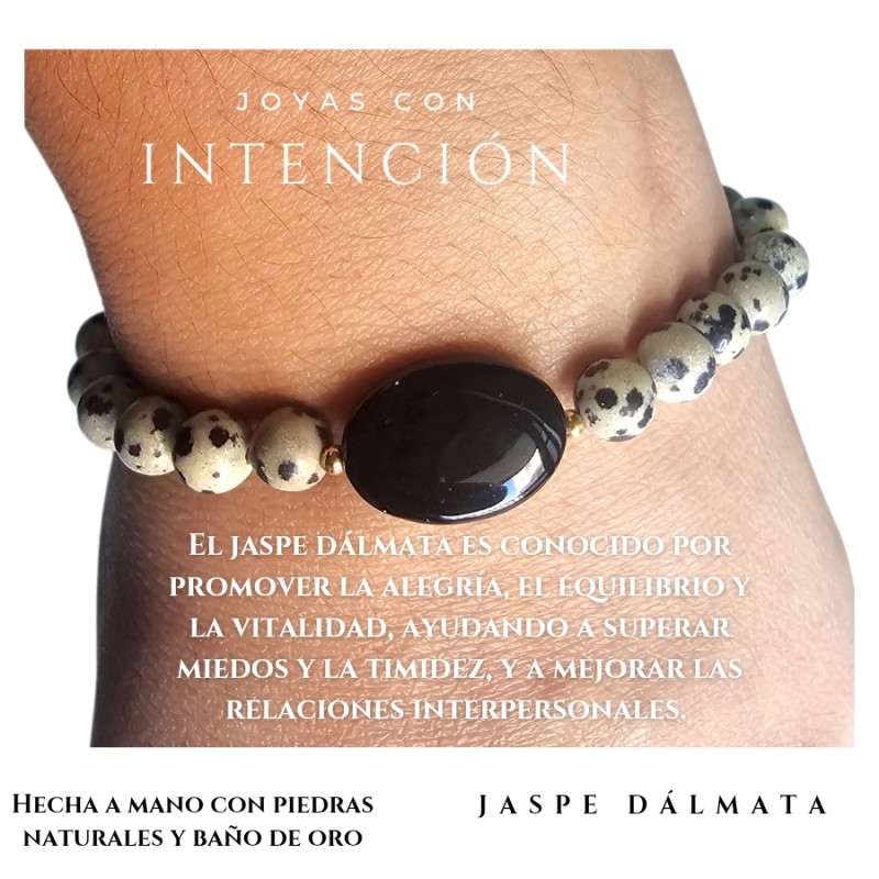 Pulsera con Jaspe Dálmata