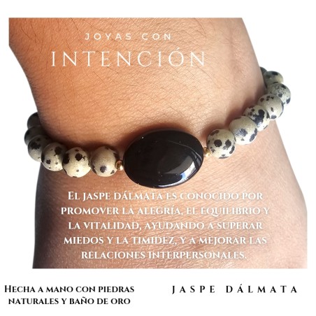 Pulsera con Jaspe Dálmata