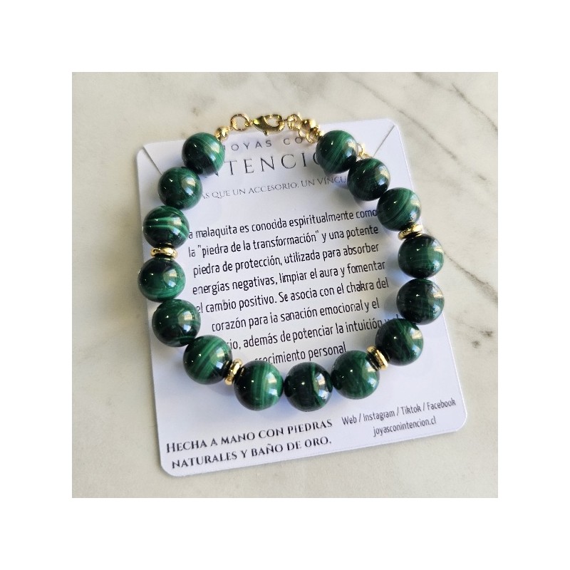 Pulsera con Piedra Malaquita