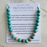 Pulsera con Rodocrosita y Turquesa