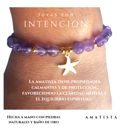Pulsera Estrella de mar con Amatista