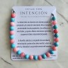 Pulsera con Rodocrosita y howlita celeste
