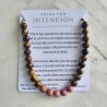 Pulsera con ojo de tigre y rodocrosita