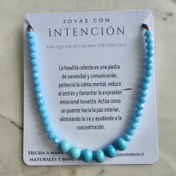 Pulsera con howlita celeste