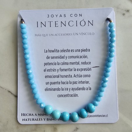 Pulsera con howlita celeste