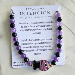 Pulsera Pez con Amatista y...