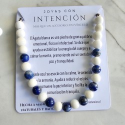 Pulsera con Jade azul y...
