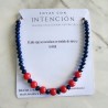 Pulsera con Piedra Jade rojo y cristal