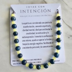Pulsera con Apatita y cristal