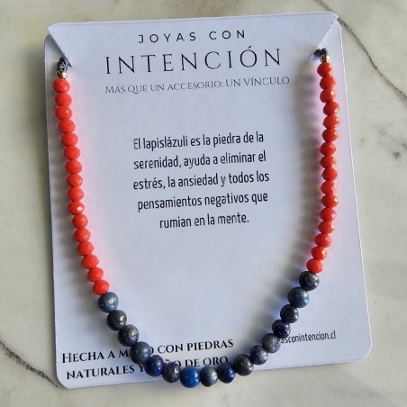 Pulsera con Lapislázuli y cristal