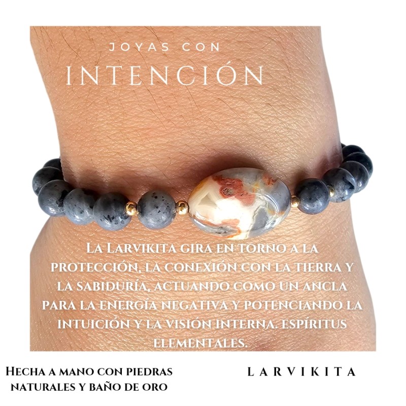 Pulsera con piedra Larvikita