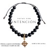 Pulsera nudo de bruja con piedra Obsidiana