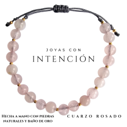 Pulsera con Cuarzo Rosado