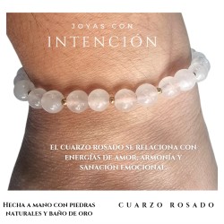 Pulsera con Cuarzo Rosado e...