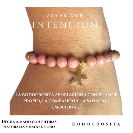 Pulsera Estrella con Rodocrosita