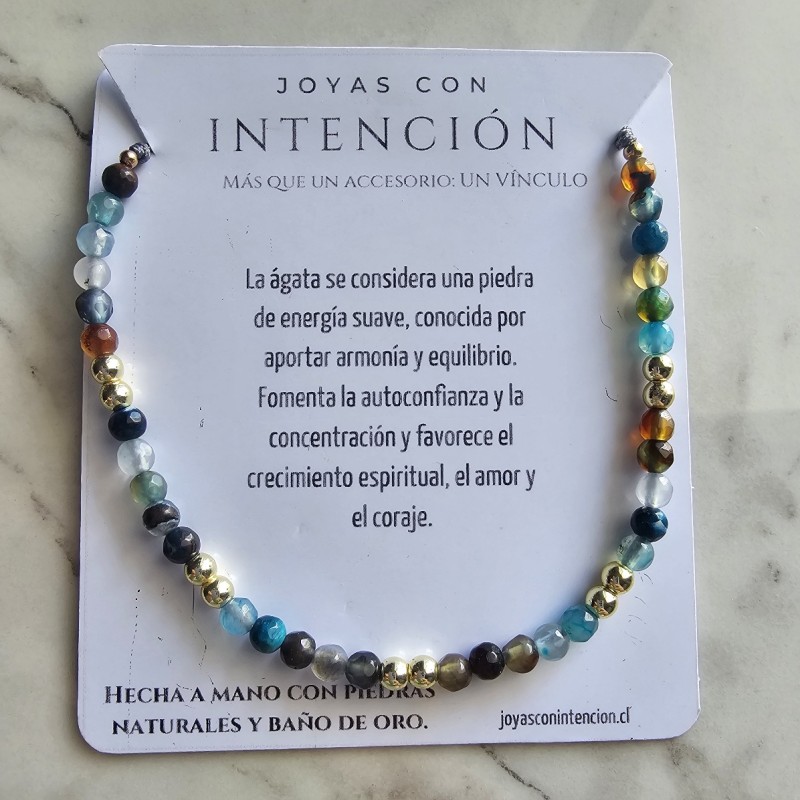 Pulsera oceano con ágata
