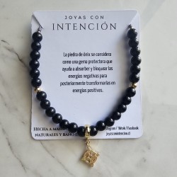 Pulsera Nudo de bruja con Onix