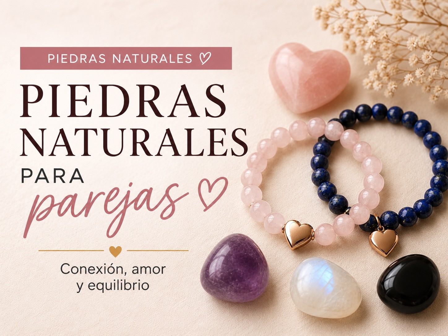 Piedras naturales para parejas: conexión, amor y equilibrio